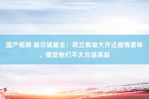 国产视频 赫尔城雇主：荷兰教唆大齐迂曲情面味，嗅觉他们不太合适英超