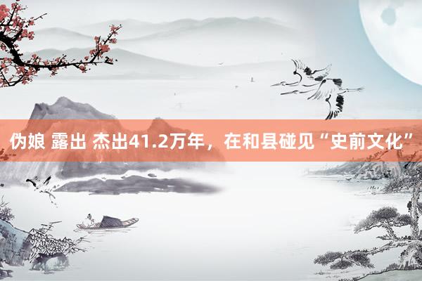 伪娘 露出 杰出41.2万年，在和县碰见“史前文化”
