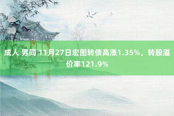 成人 男同 11月27日宏图转债高涨1.35%，转股溢价率121.9%