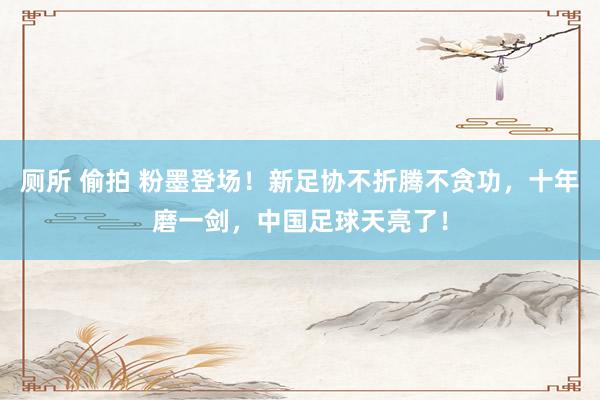 厕所 偷拍 粉墨登场！新足协不折腾不贪功，十年磨一剑，中国足球天亮了！