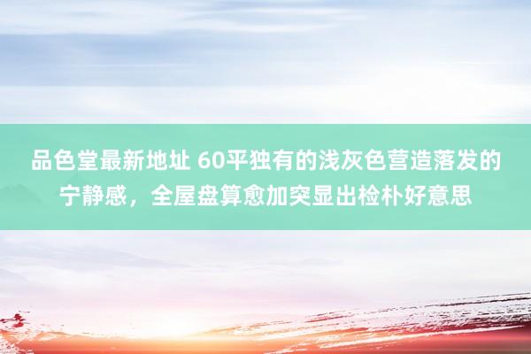 品色堂最新地址 60平独有的浅灰色营造落发的宁静感，全屋盘算愈加突显出检朴好意思