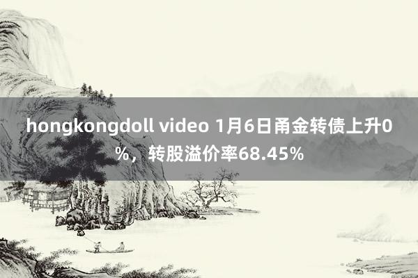 hongkongdoll video 1月6日甬金转债上升0%，转股溢价率68.45%