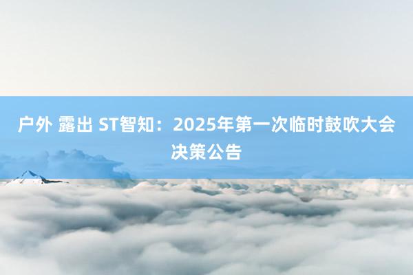 户外 露出 ST智知：2025年第一次临时鼓吹大会决策公告